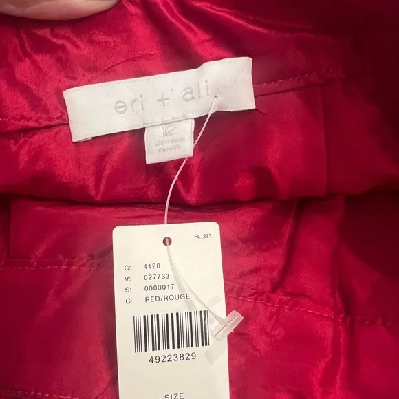 NWT Anthropologie Brand Red Faux Leather Skirt - Picture 11 of 13
